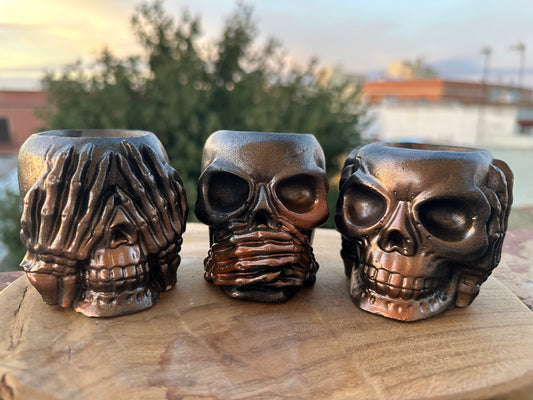 Macetas Calavera - Set de 3